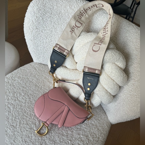 Authentic CHRISTIAN DIOR 2018 Mini Saddle Bag (guitar strap not included) - Picture 10 of 13